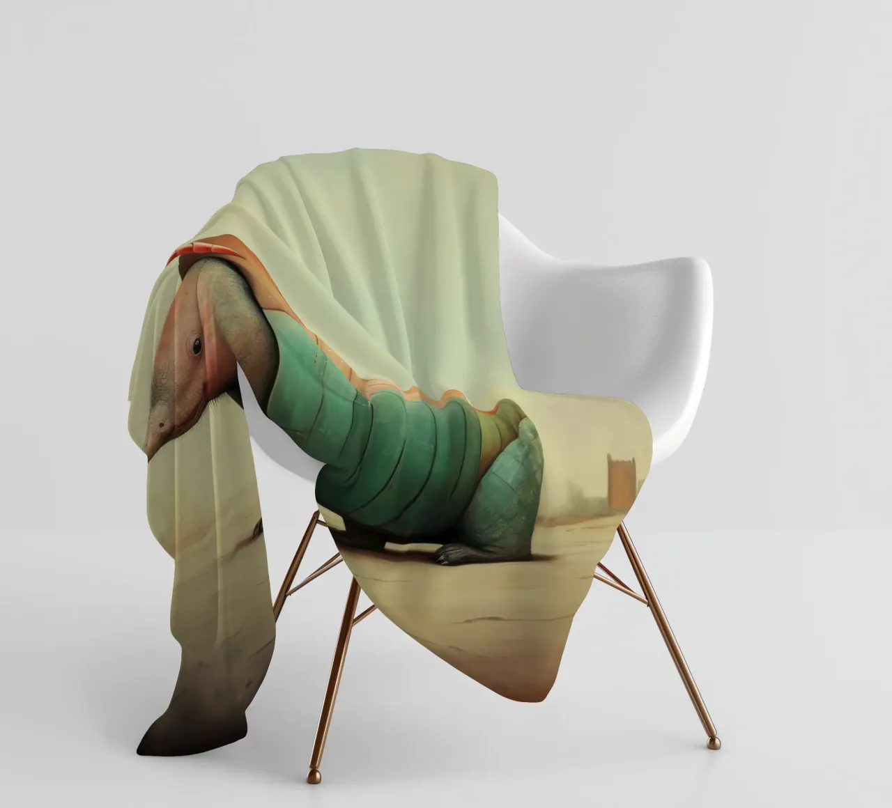 Armadillo minimale 3 coperta in pile da Minimal Animal Art