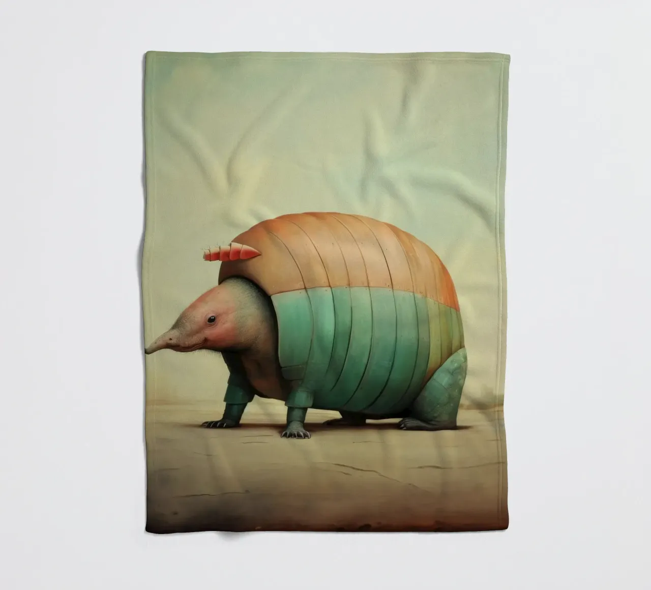 Armadillo minimale 3 coperta in pile da Minimal Animal Art