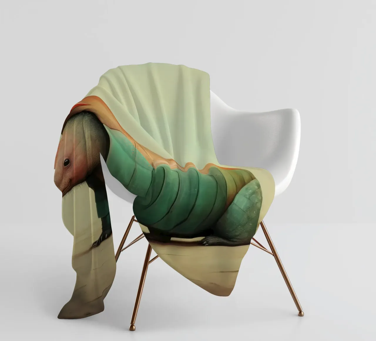 Armadillo minimale 3 coperta in pile da Minimal Animal Art