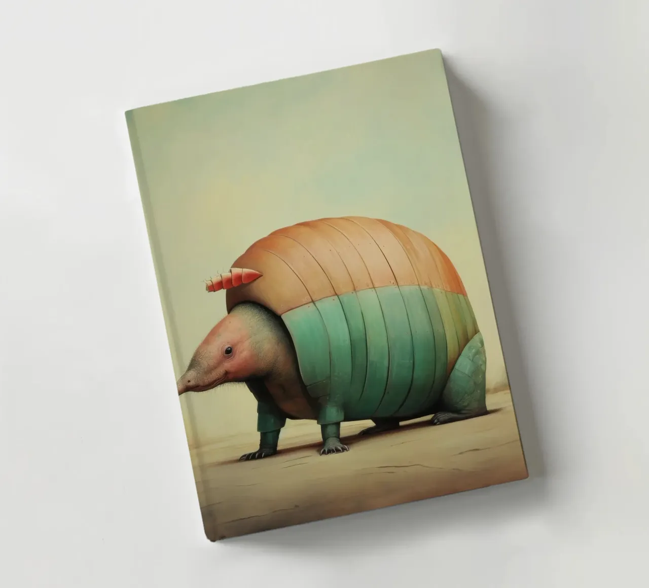 Minimal Armadillo 3 notebook by Minimal Animal Art