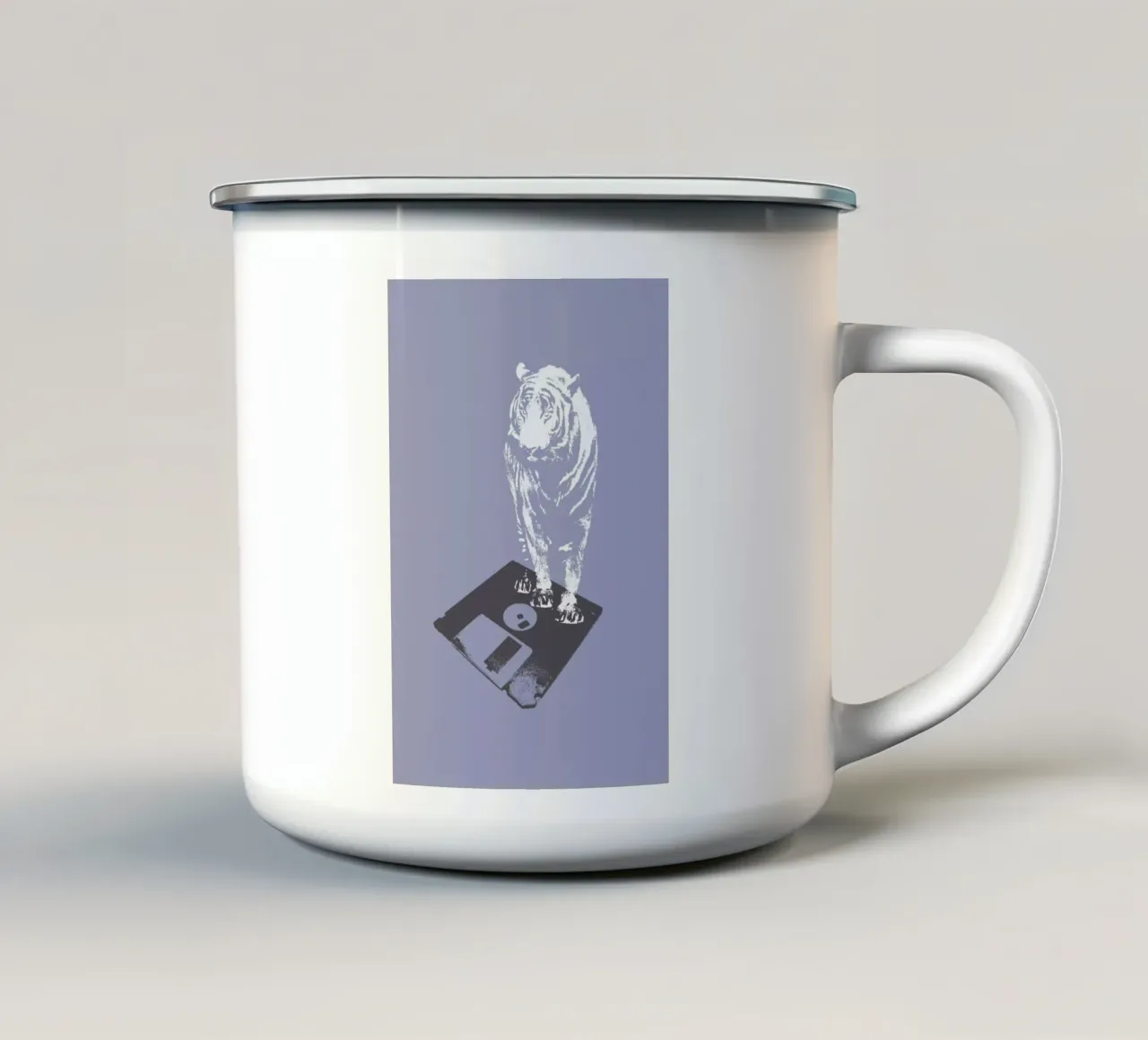 Oldskool 5 enamel mug by Evita Witzenhausen