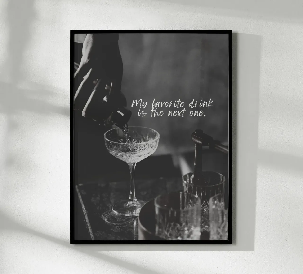 Mi bebida favorita es la siguiente. poster con marco de madera de ArtDesign by KBK