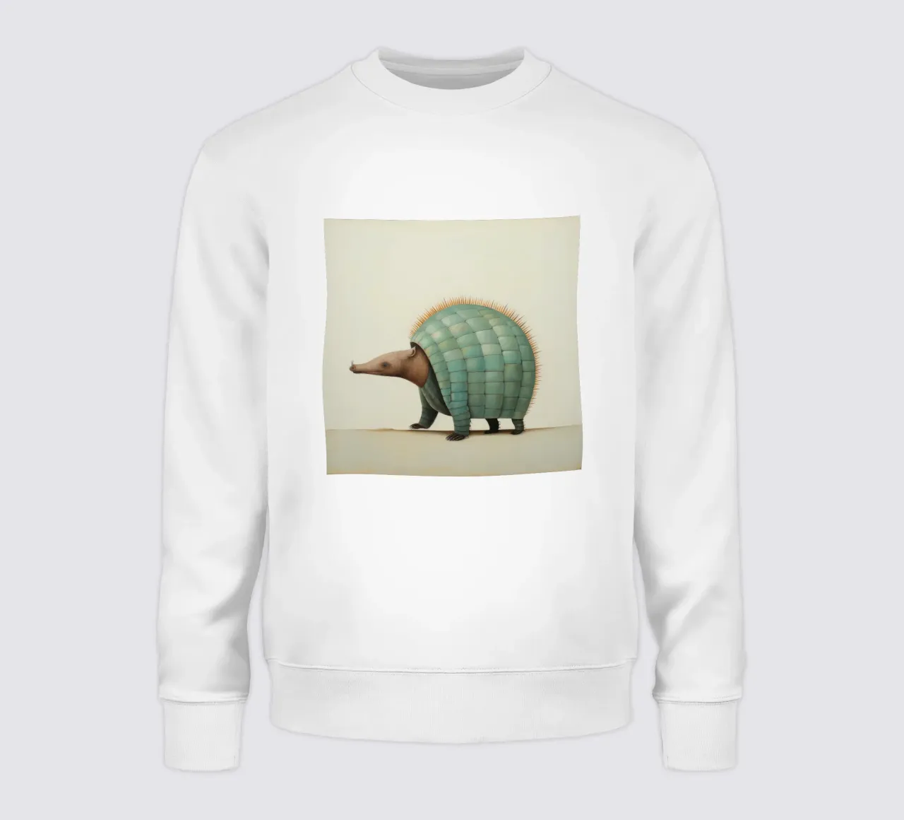 Minimal Armadillo 1 sweatshirt by Minimal Animal Art