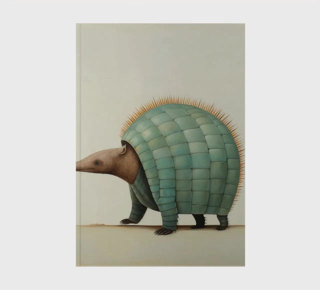 Minimal Armadillo 1 notebook by Minimal Animal Art