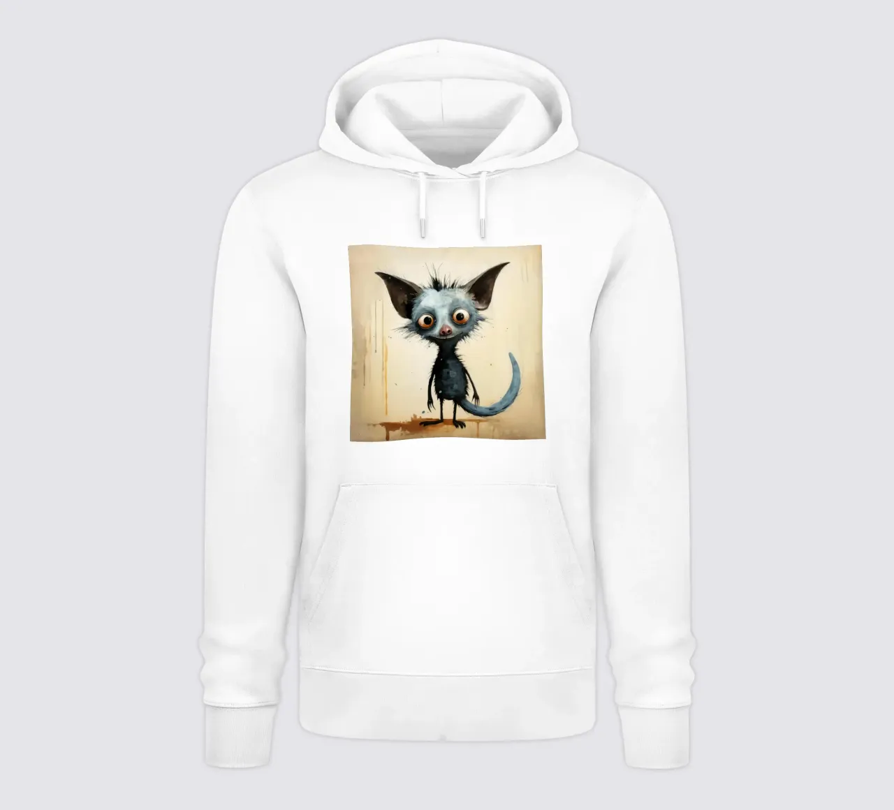 Minimo Sì Sì 2 felpa con cappuccio da Minimal Animal Art