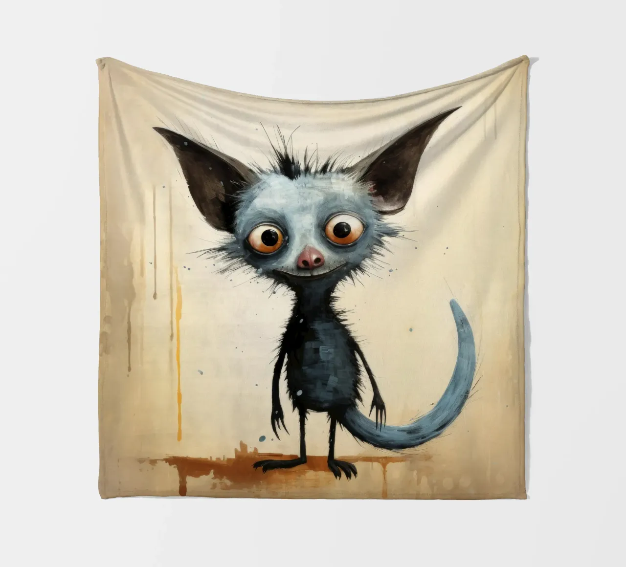 Minimal Ja Ja 2 Fleecedecke von Minimal Animal Art