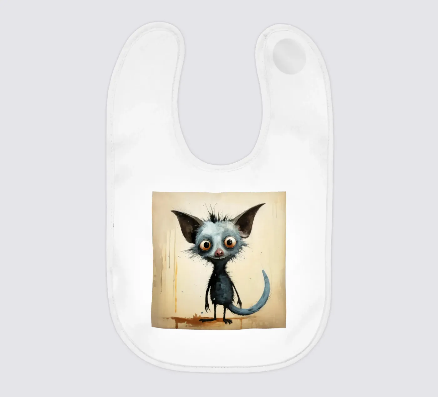 Minimum Aye aye bavaglino da Minimal Animal Art