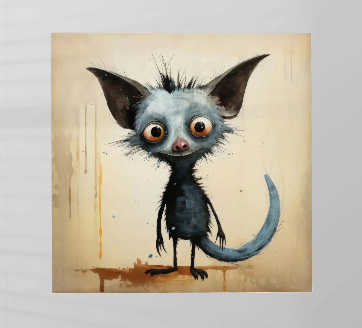 Minimo Aye aye pellicola backlit da Minimal Animal Art