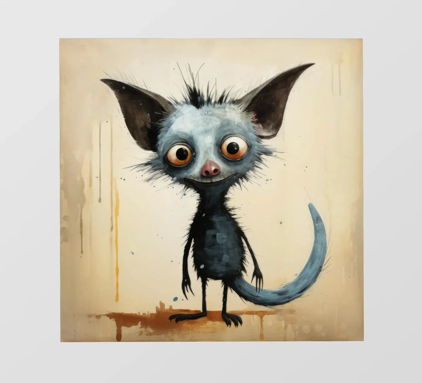 Minimo Aye aye pellicola backlit da Minimal Animal Art