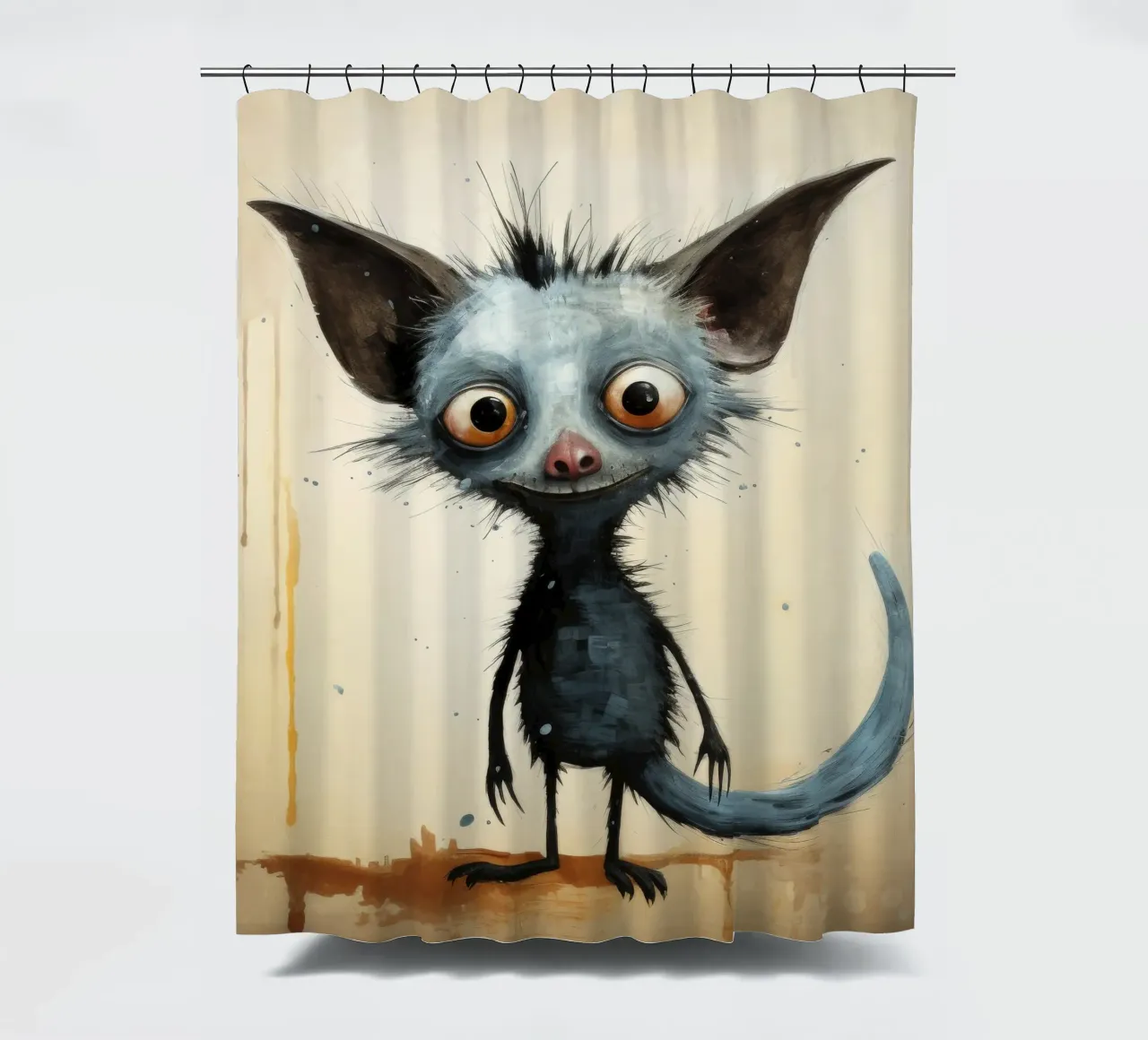 Minimale Aye aye 2 rideau de douche de Minimal Animal Art