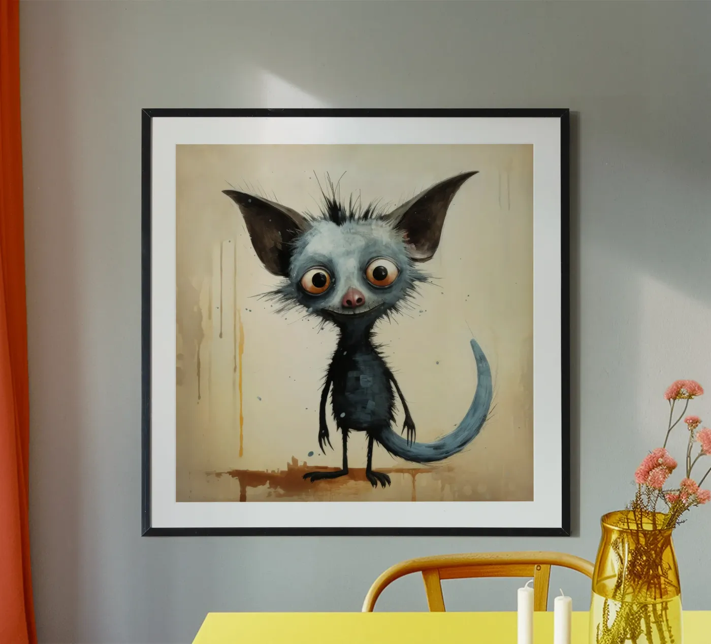 Minimum Aye aye poster da Minimal Animal Art