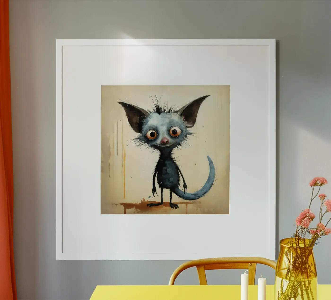 Minimum Aye aye poster da Minimal Animal Art