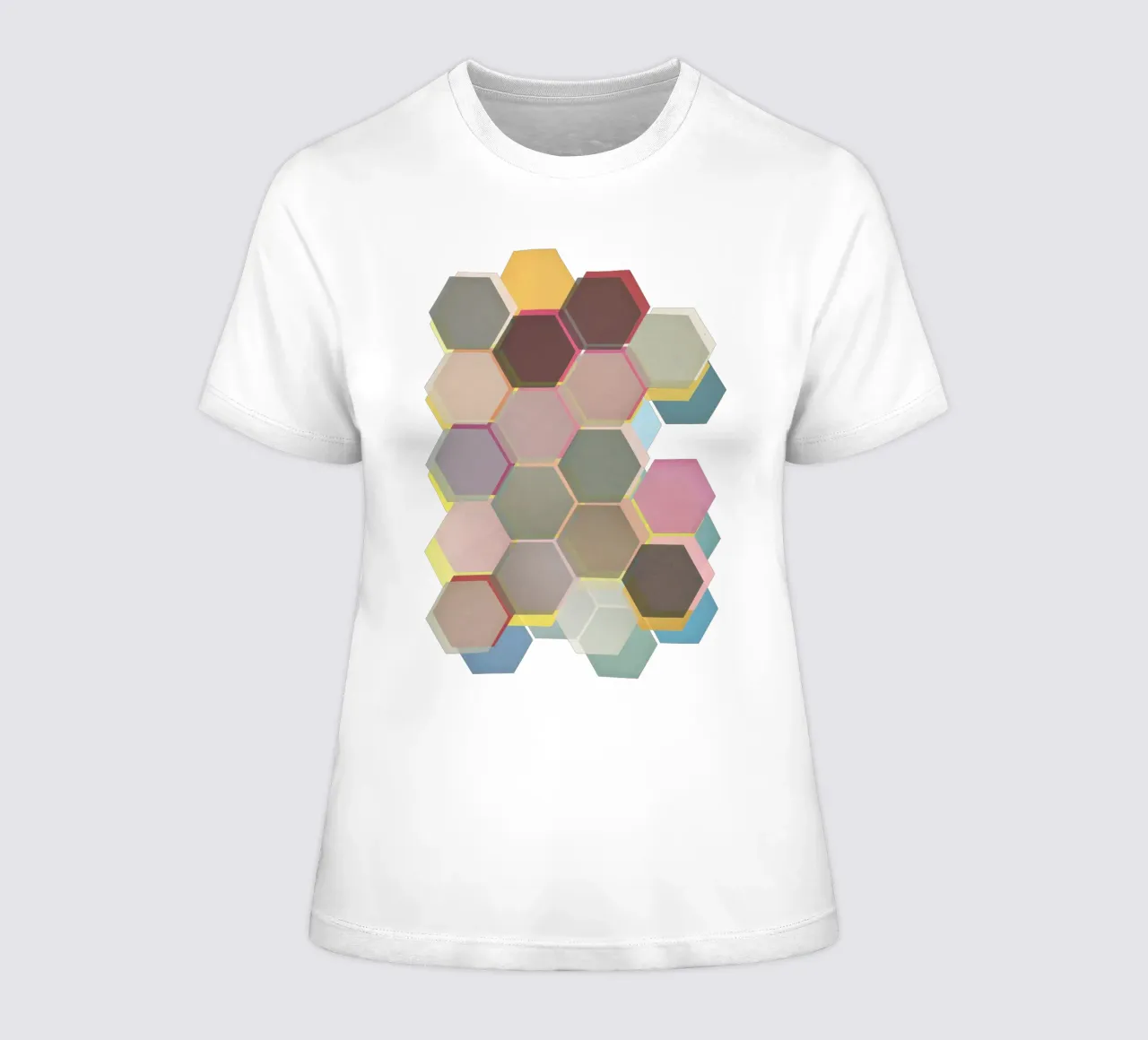 Layered Honeycomb women's fitted t-shirt by Cassia Beck Collage