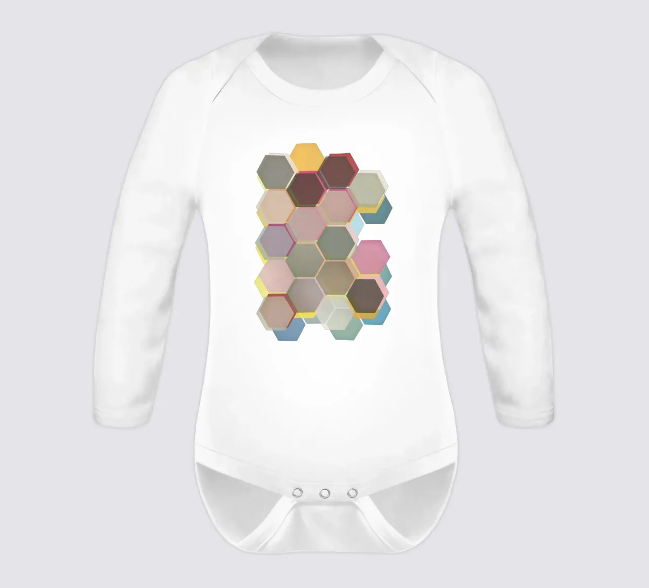 Geschichtete Honigwabe Langarm Babybody von Cassia Beck Collage