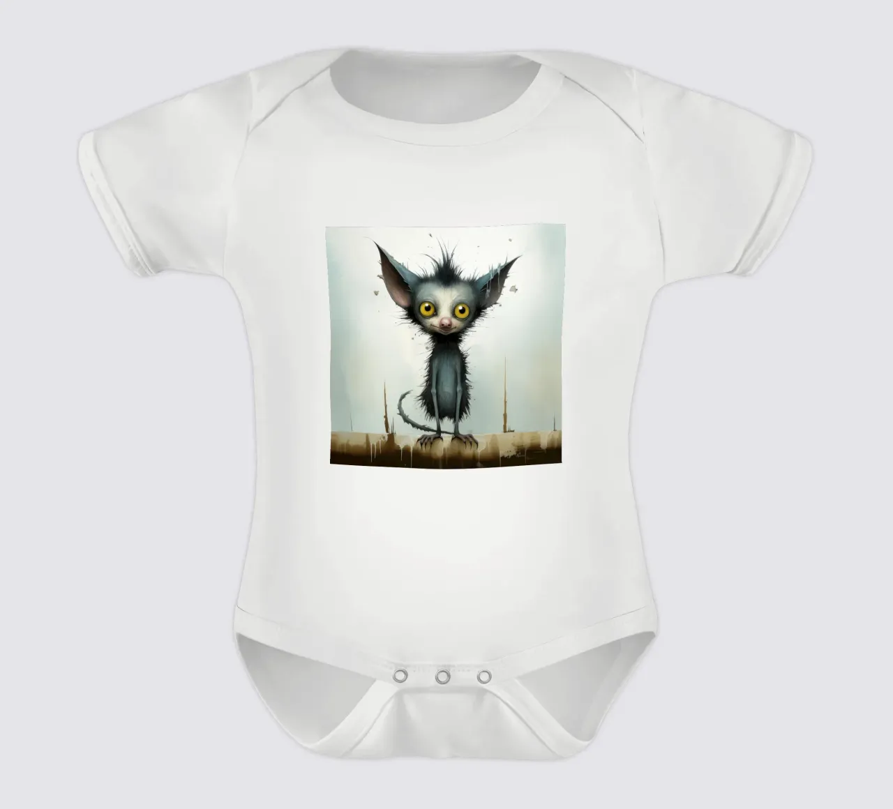 Minimo Sì Sì 3 body neonato maniche corte da Minimal Animal Art