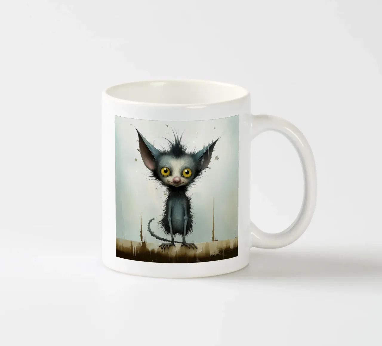 Minimal Ja Ja 3 Keramik Tasse von Minimal Animal Art