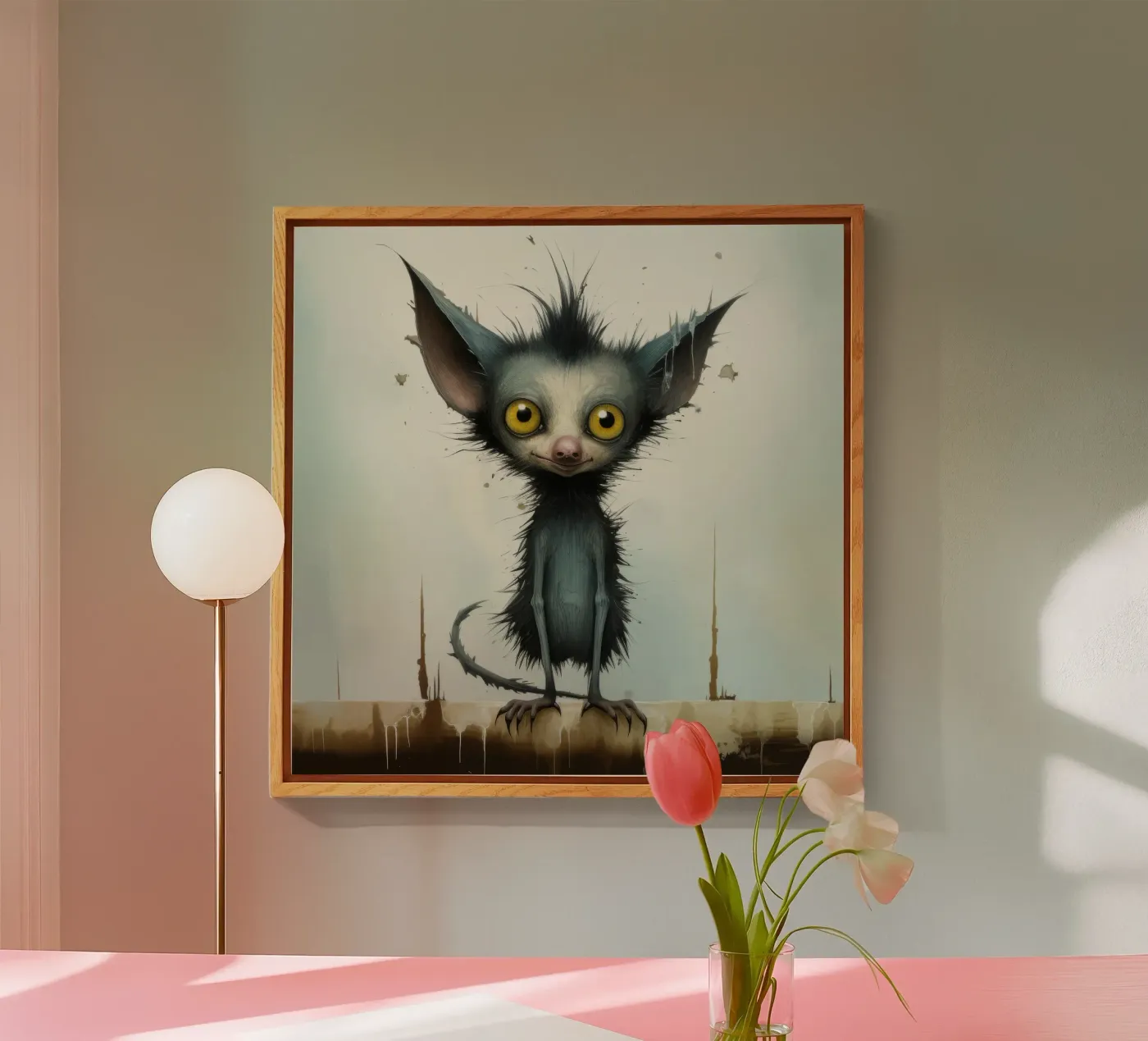 Au moins Aye aye plexiglas de Minimal Animal Art