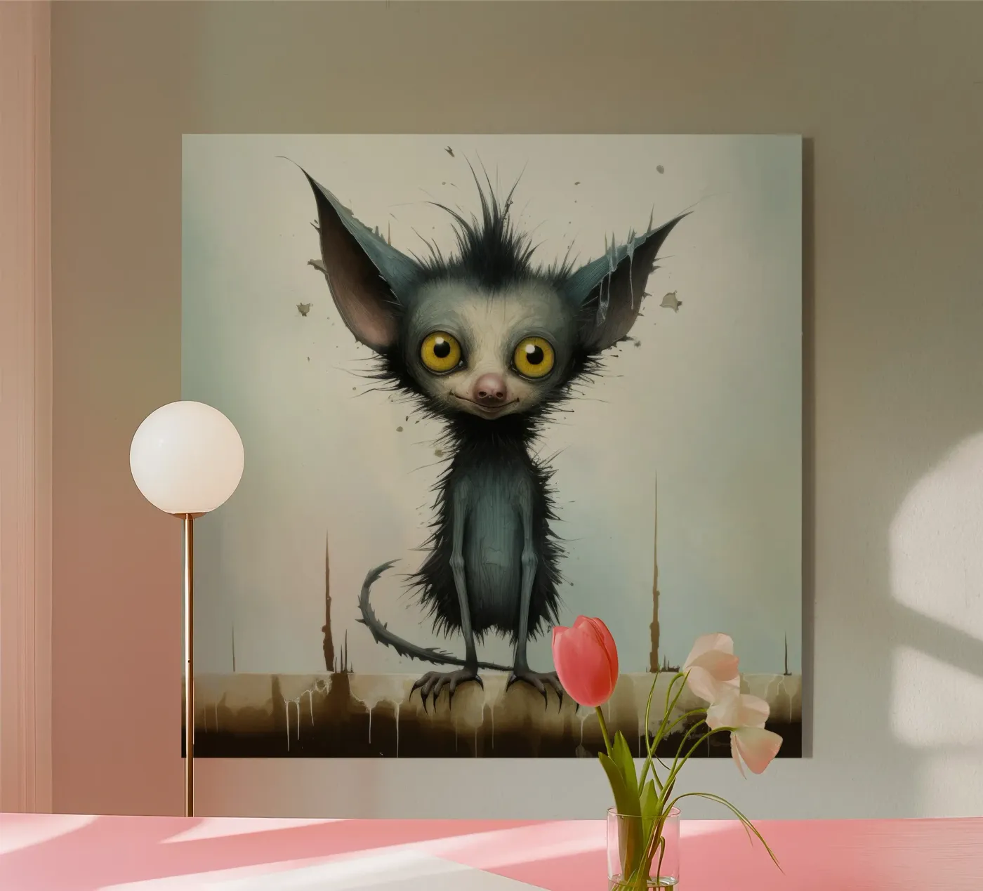 Au moins Aye aye plexiglas de Minimal Animal Art