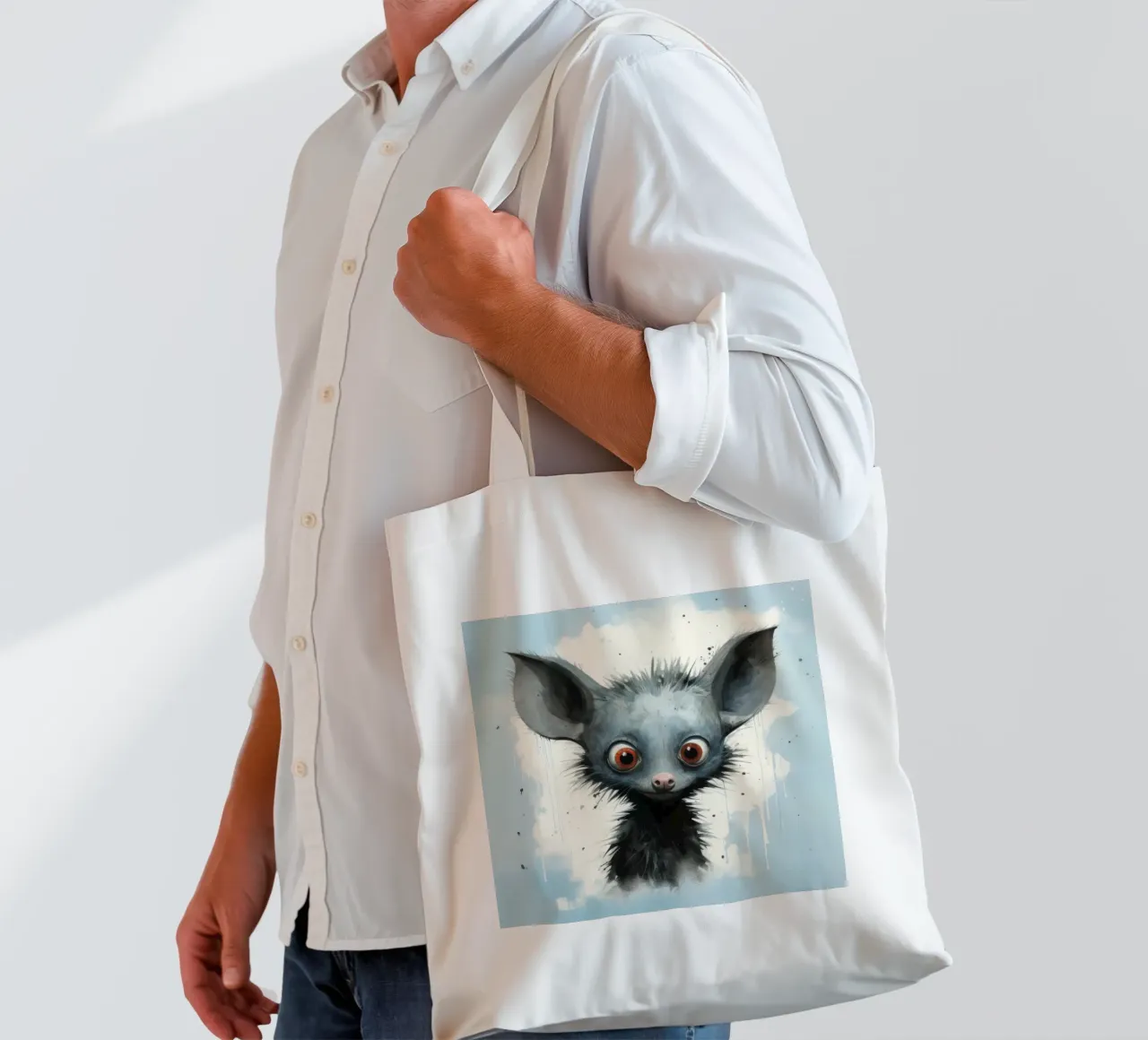 Minimo Sì Sì 4 borsa in juta da Minimal Animal Art