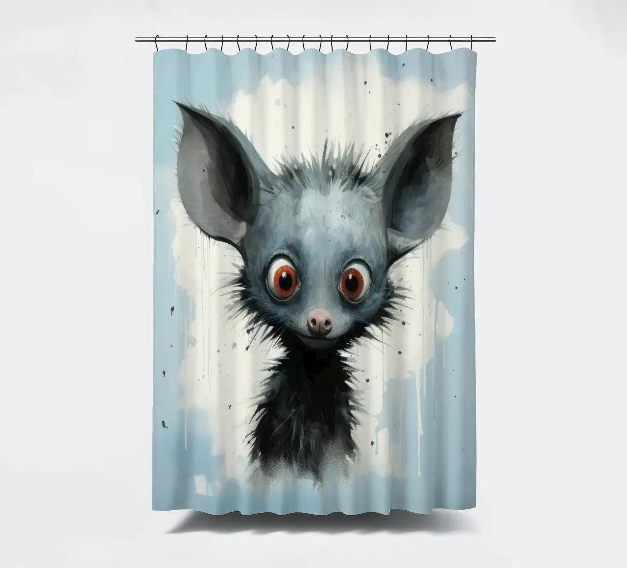 Minimale Aye aye 4 rideau de douche de Minimal Animal Art