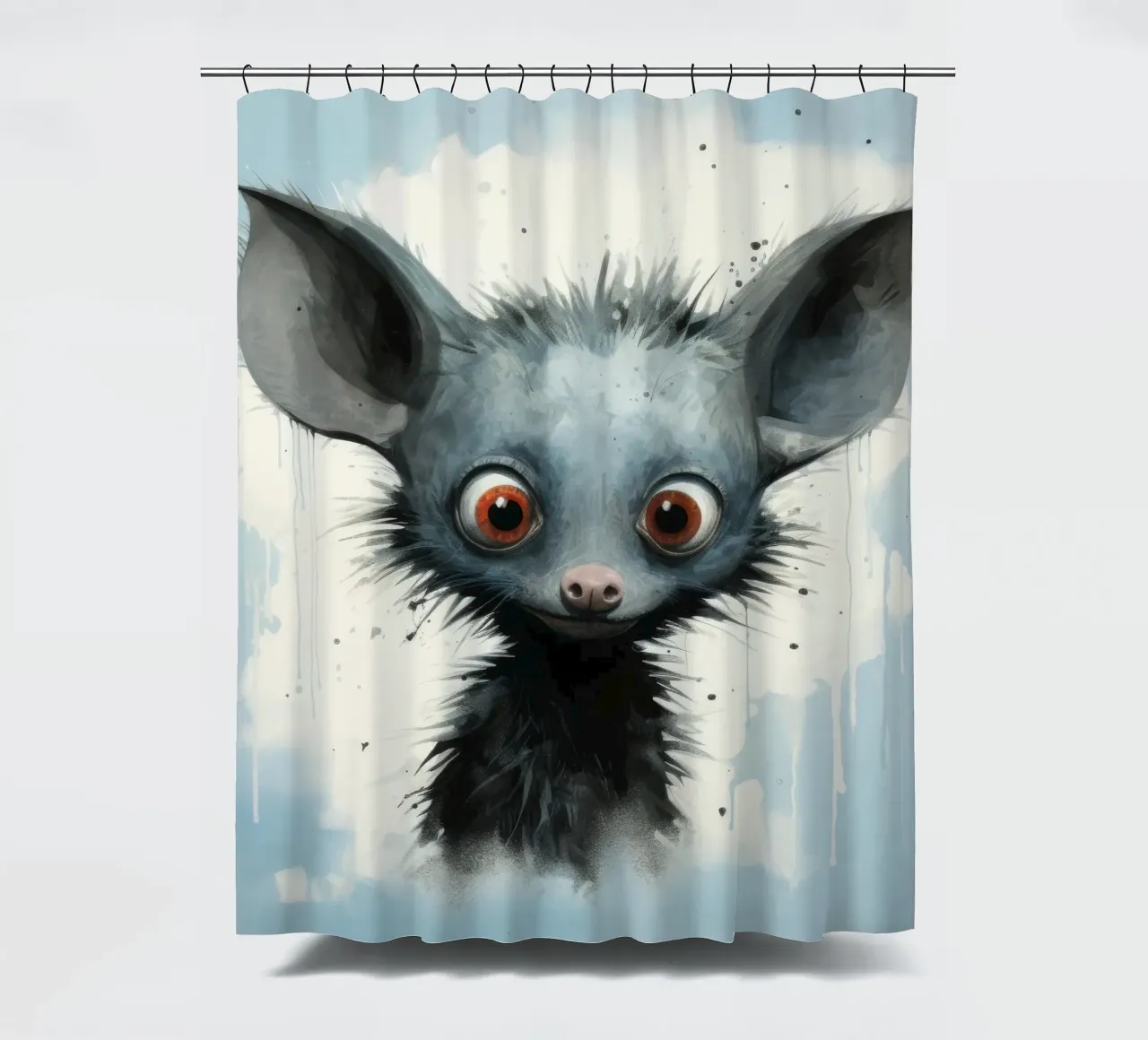Minimale Aye aye 4 rideau de douche de Minimal Animal Art