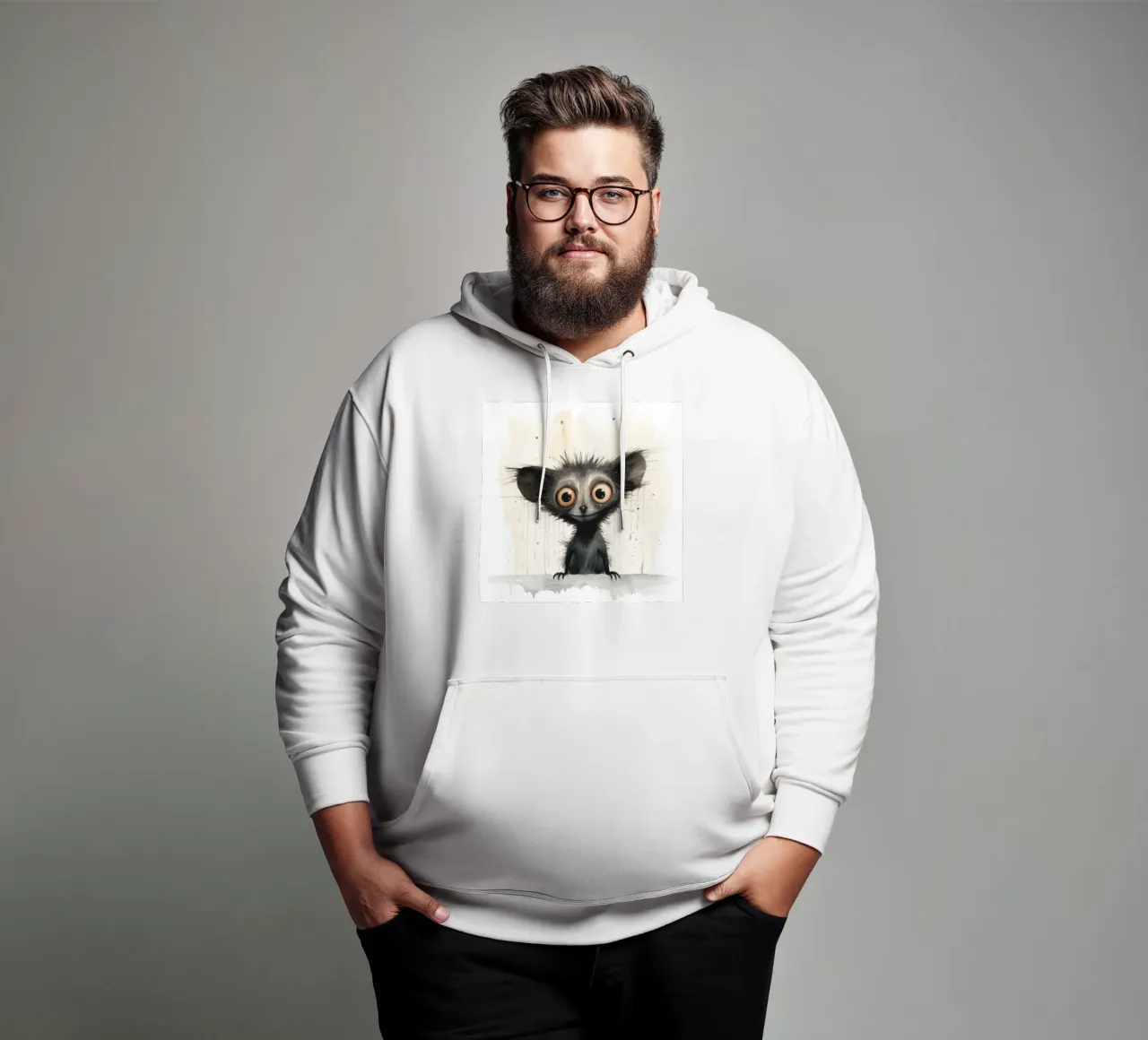 Minimal Ja Ja 1 Hoodie von Minimal Animal Art