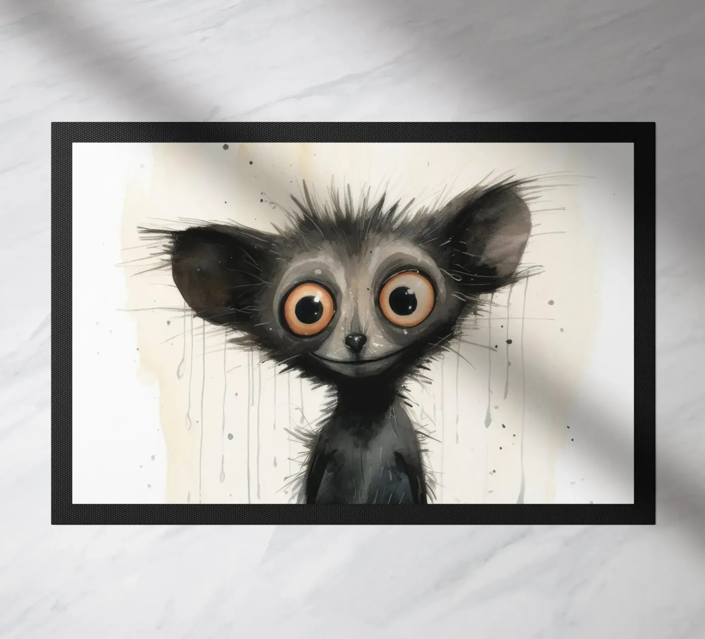 Minimum Aye aye doormat by Minimal Animal Art