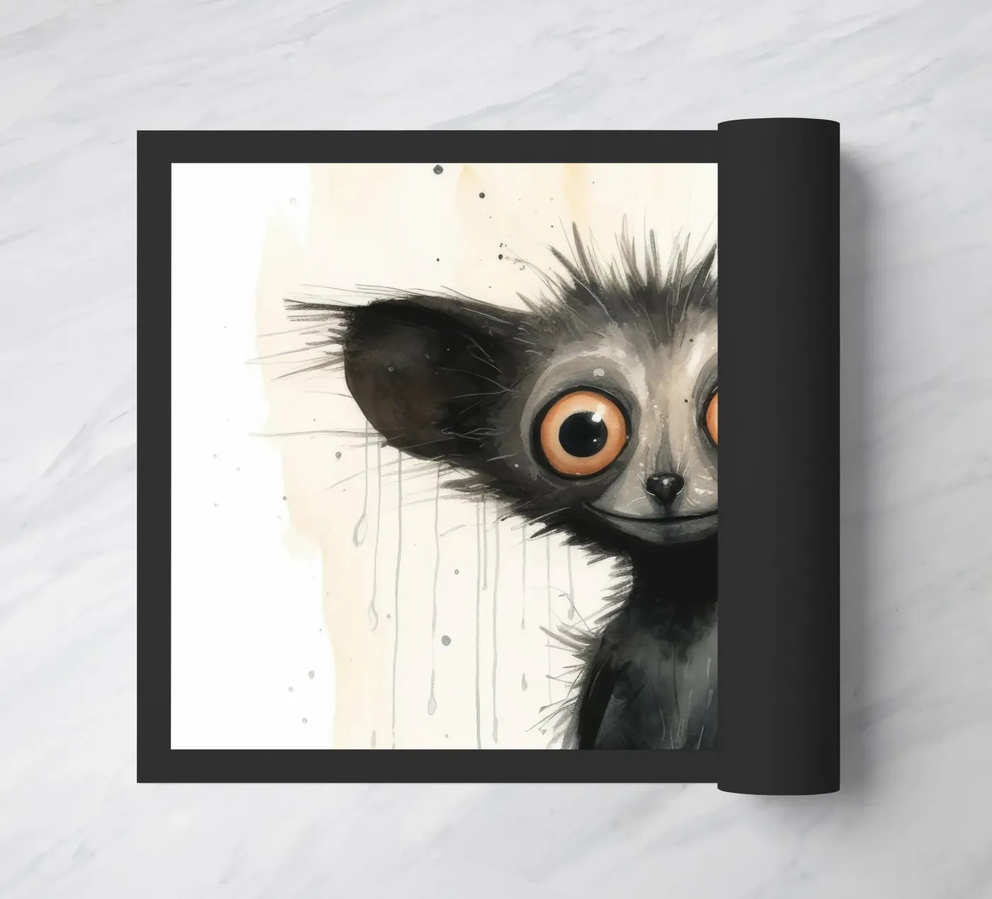 Minimum Aye aye doormat by Minimal Animal Art