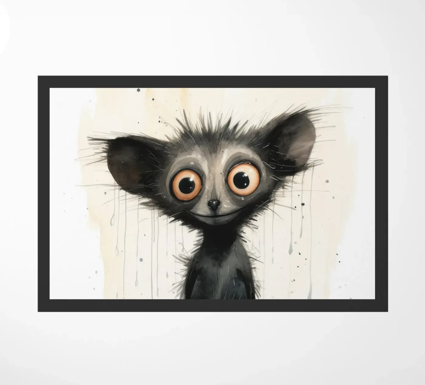 Minimum Aye aye doormat by Minimal Animal Art