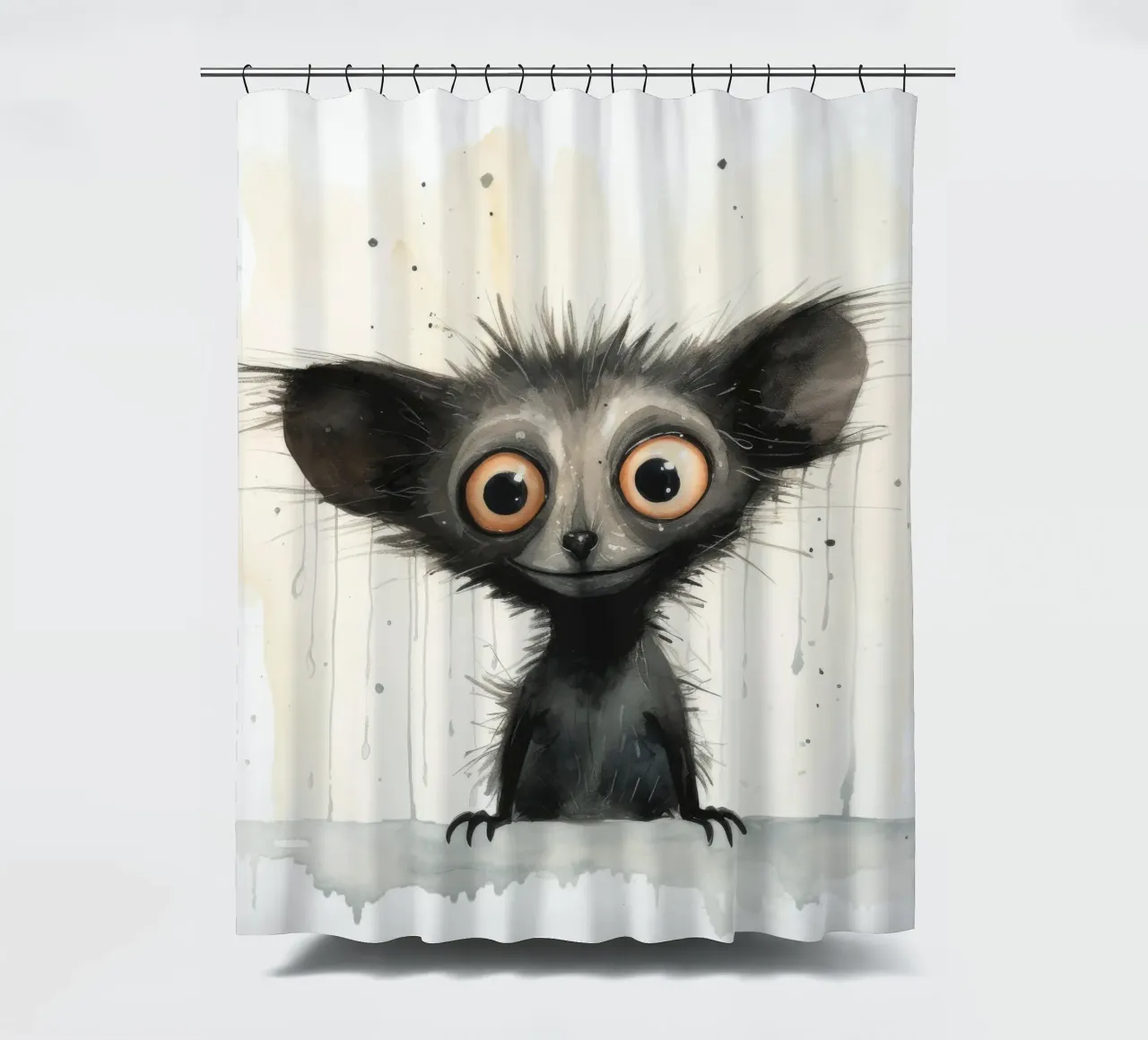 Minimal Ja Ja 1 Duschvorhang von Minimal Animal Art