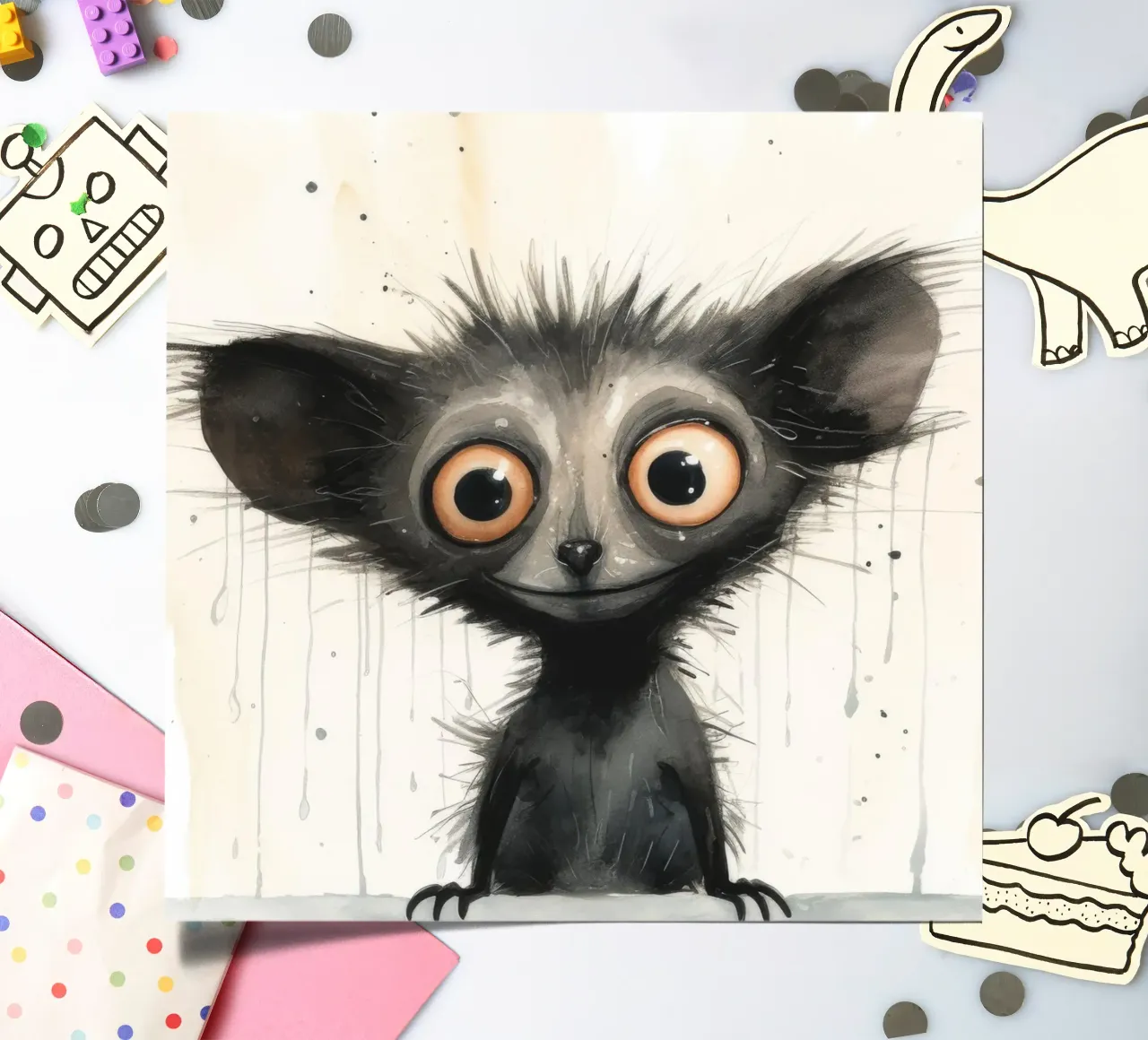 Minimal Ja Ja 1 Stickerbogen von Minimal Animal Art