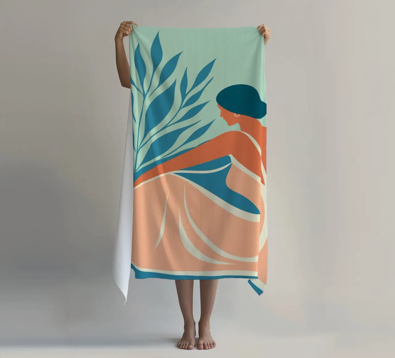 Il rumore del mare | Donna sulla spiaggia telo mare da Autofocus