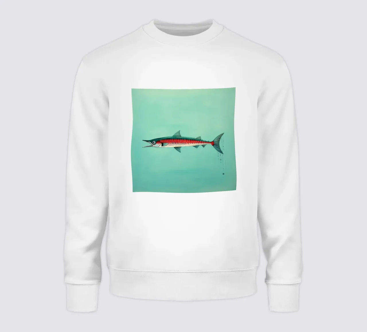 Barracuda minimo 2 felpa da Minimal Animal Art