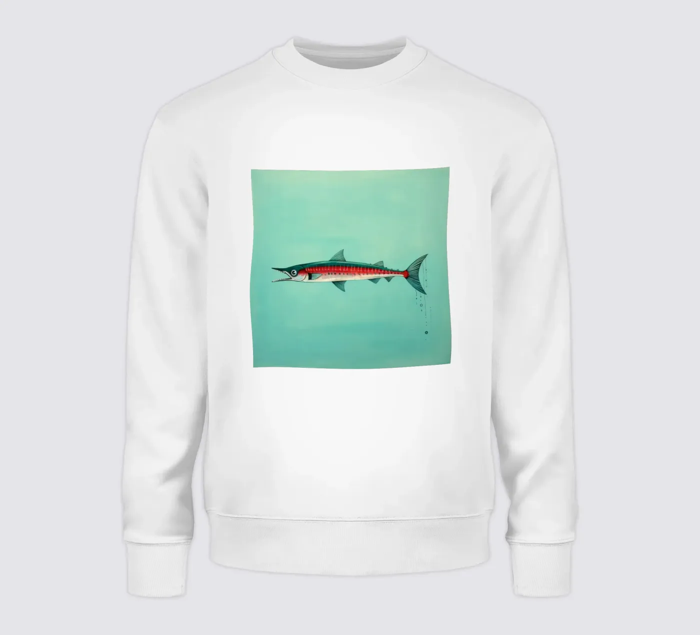 Barracuda minimo felpa da Minimal Animal Art