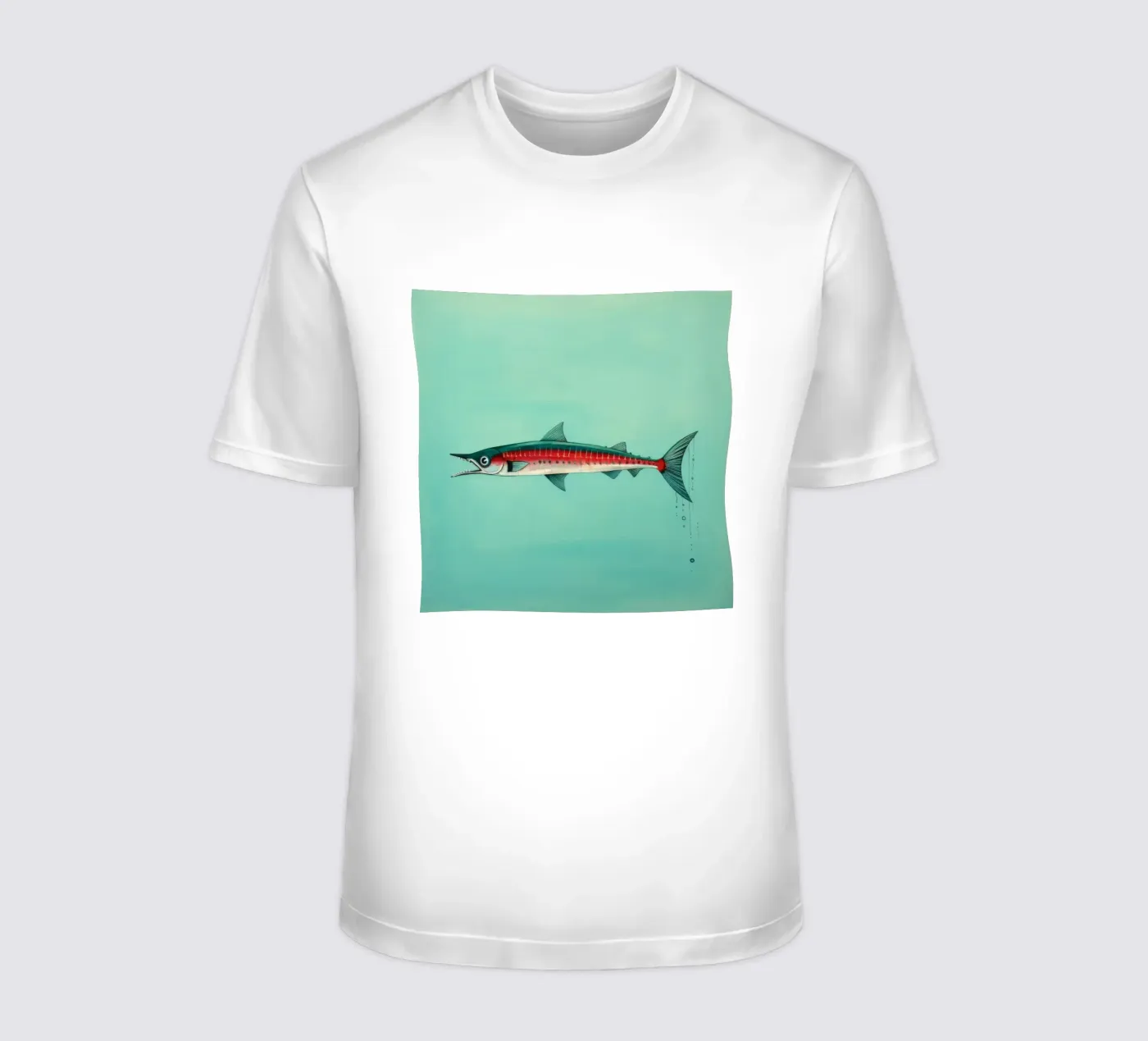 Barracuda minimo t-shirt da Minimal Animal Art