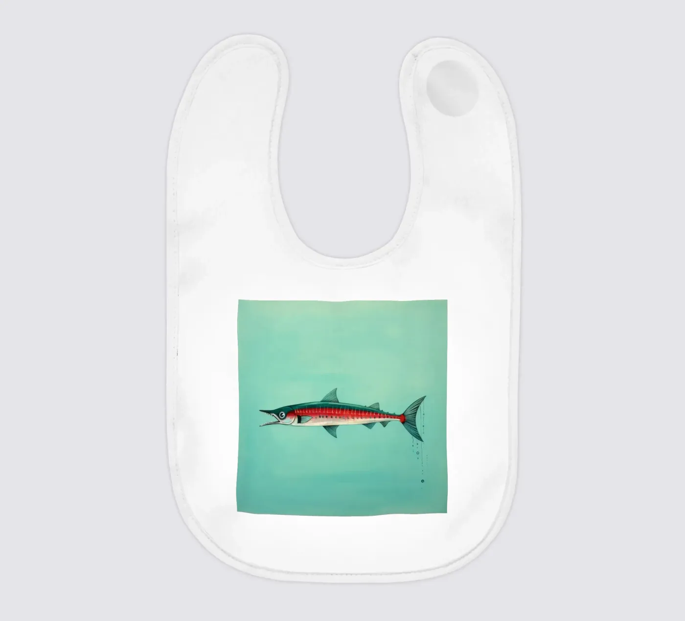 Barracuda minimo bavaglino da Minimal Animal Art