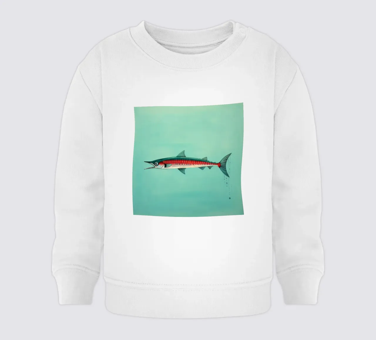 Barracuda minimo 2 felpa neonato da Minimal Animal Art