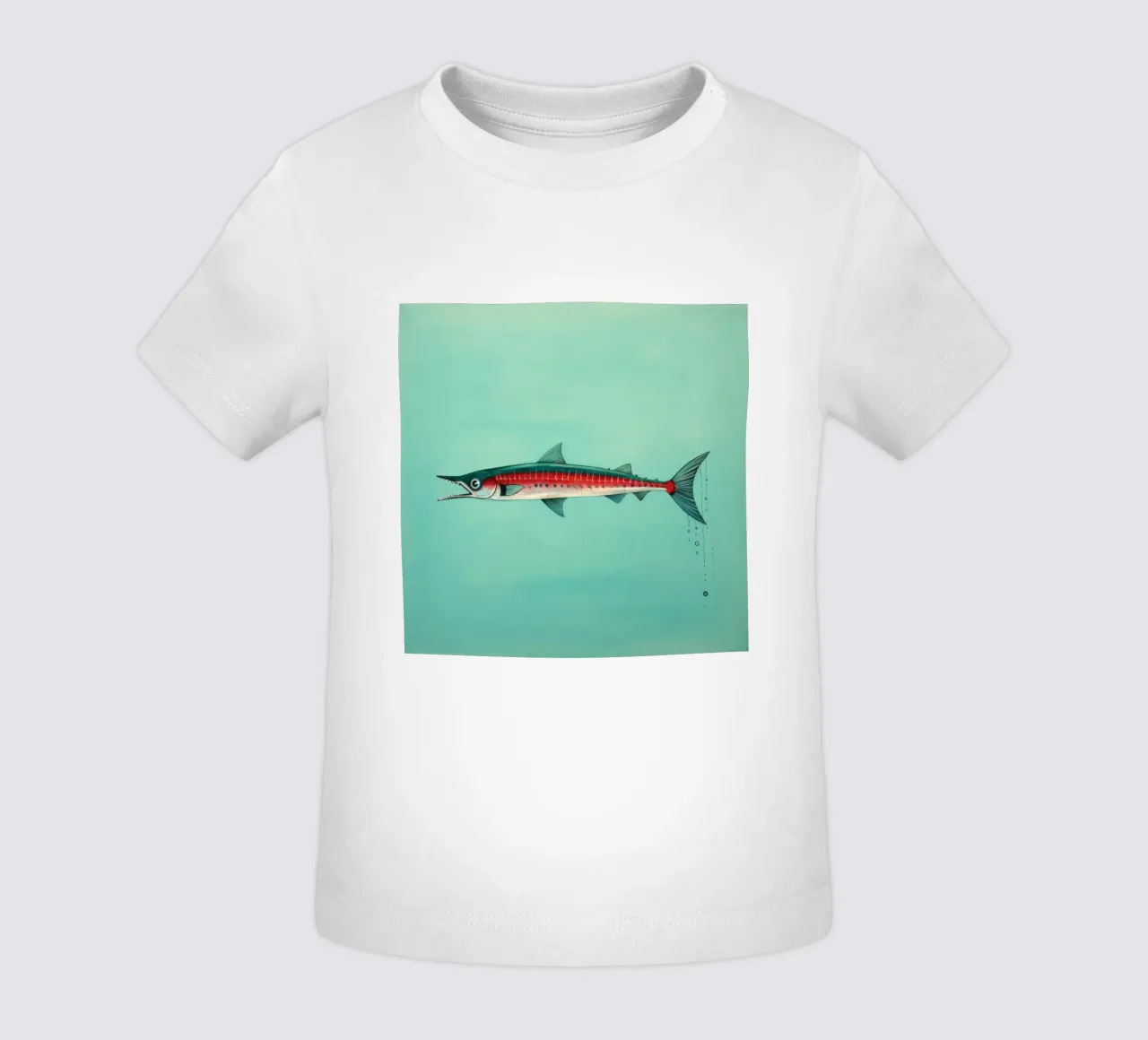 Barracuda minimo 2 maglietta neonato da Minimal Animal Art