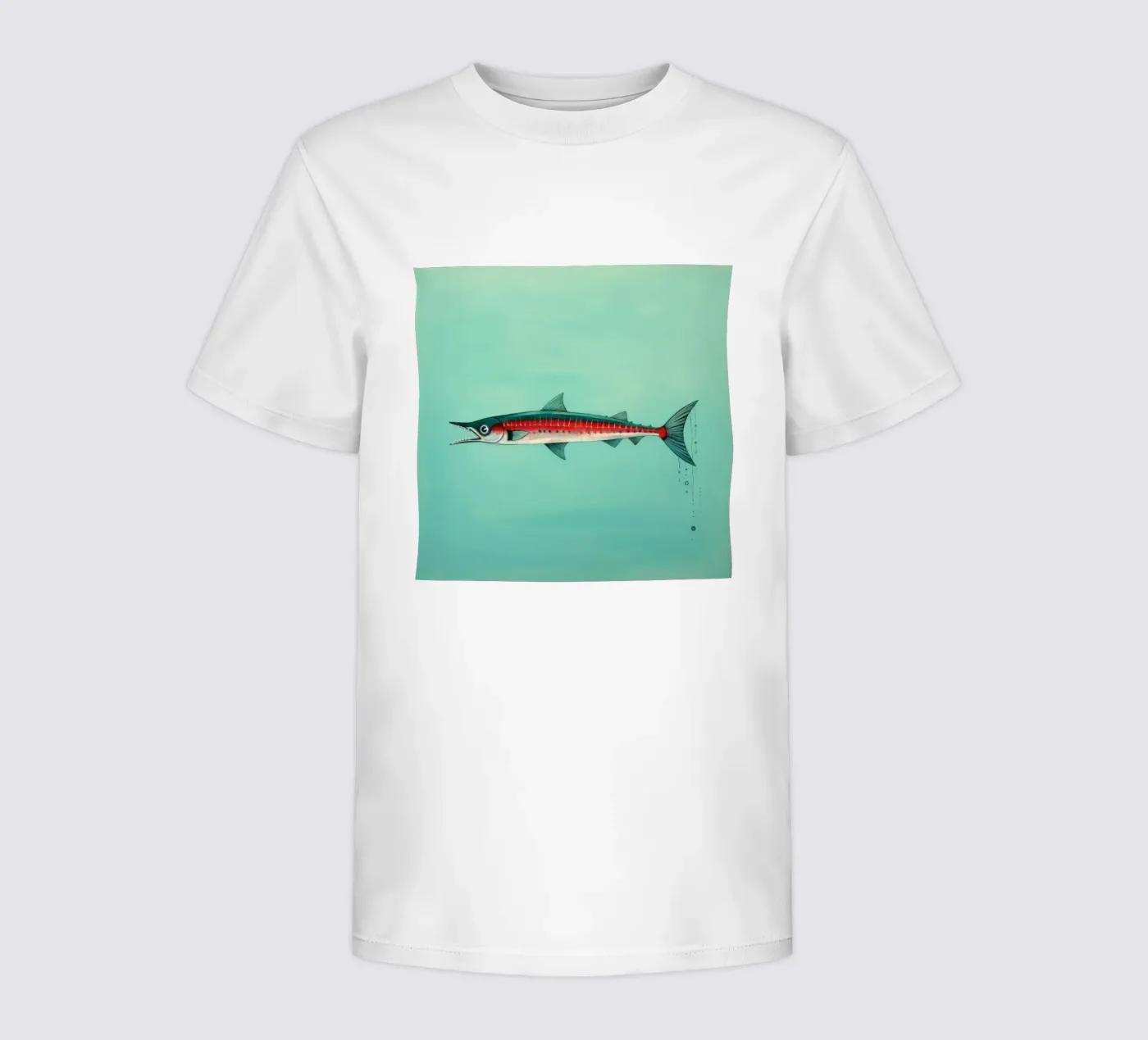 Barracuda minimo t-shirt bambini da Minimal Animal Art