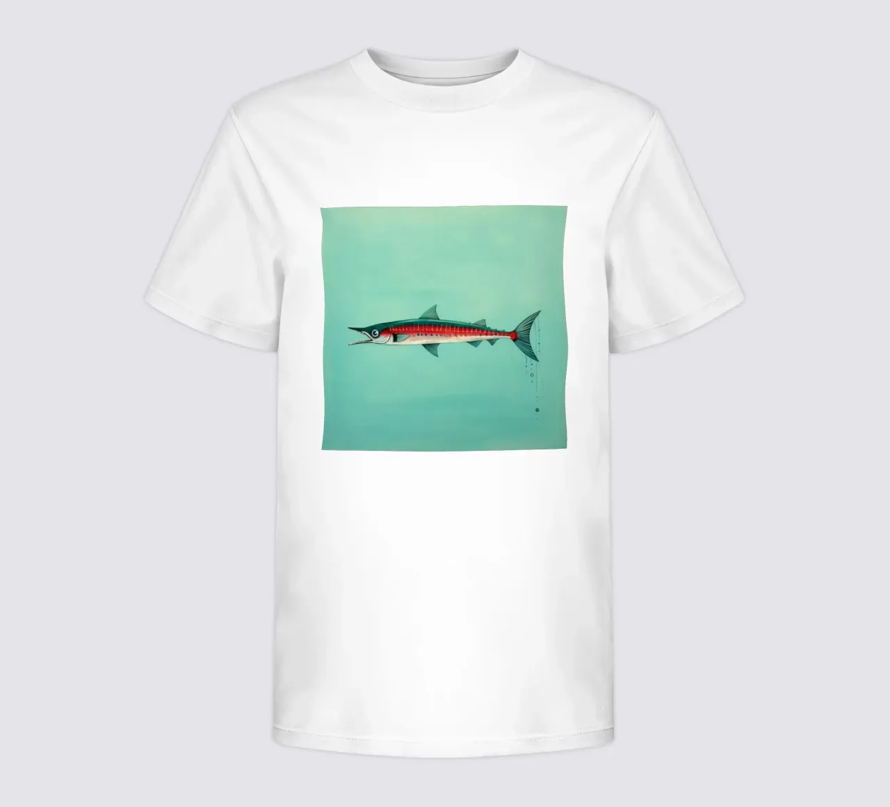 Barracuda minimo t-shirt bambini da Minimal Animal Art