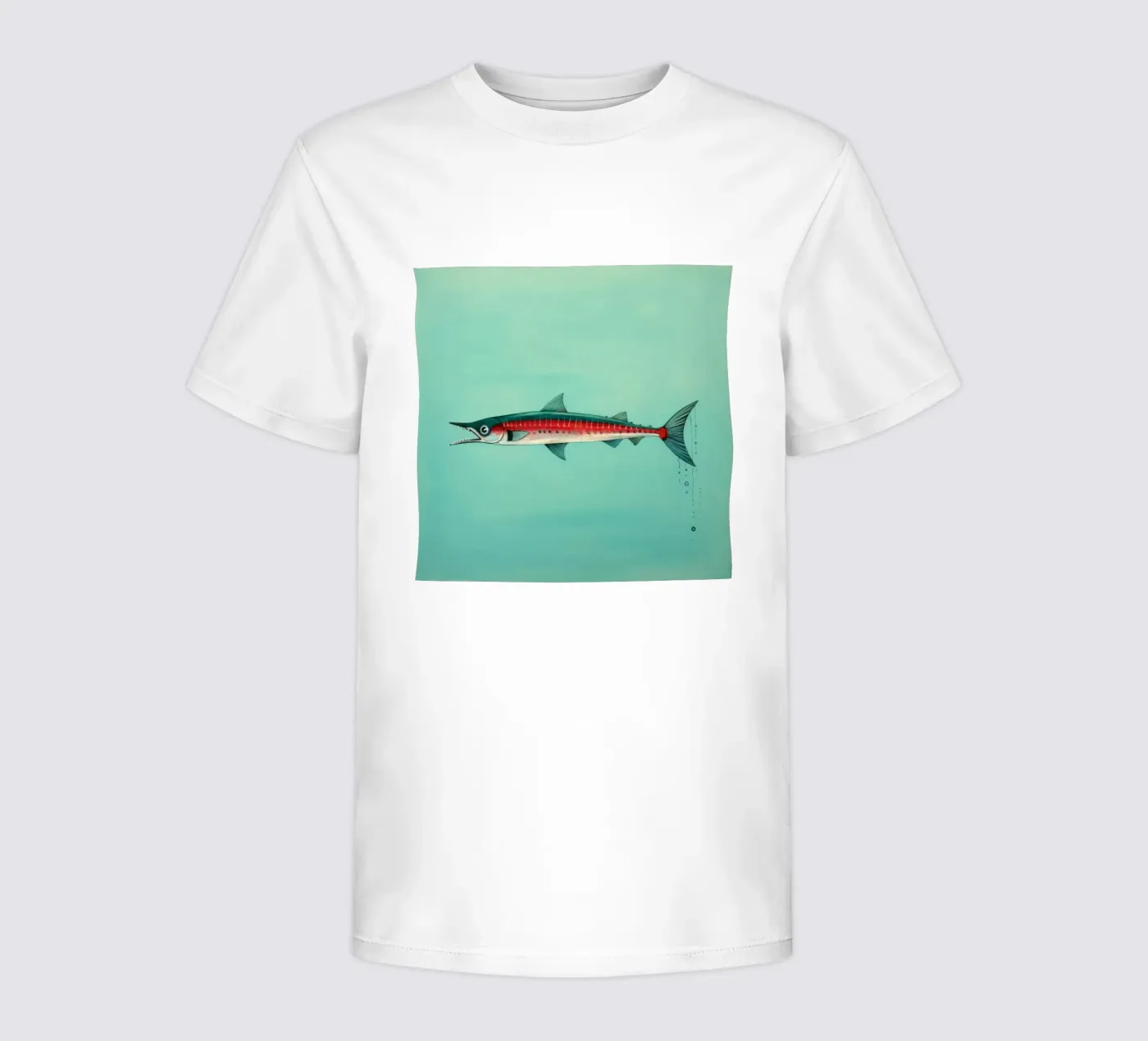 Barracuda minimo t-shirt bambini da Minimal Animal Art