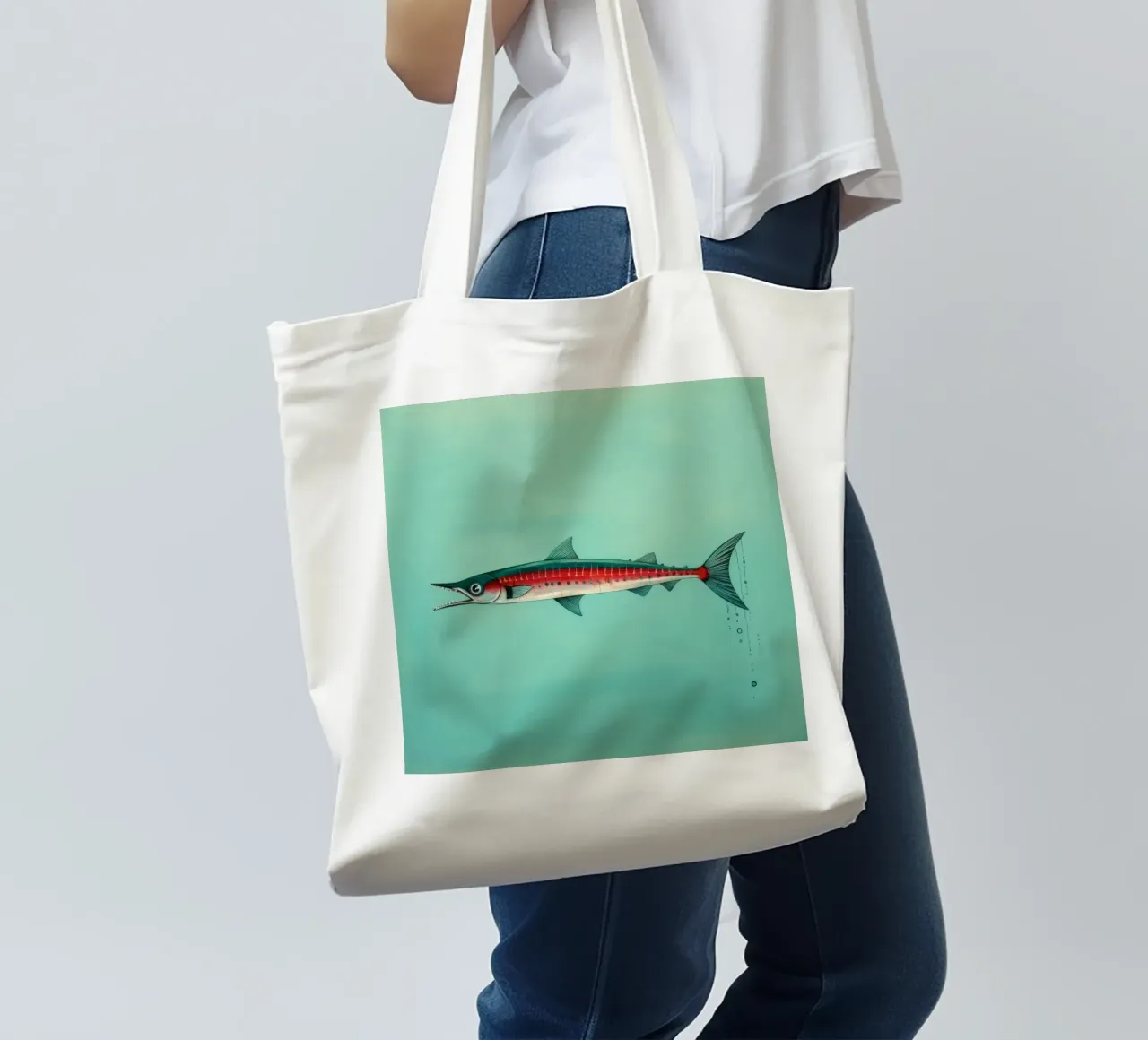 Barracuda minimo 2 borsa in juta da Minimal Animal Art