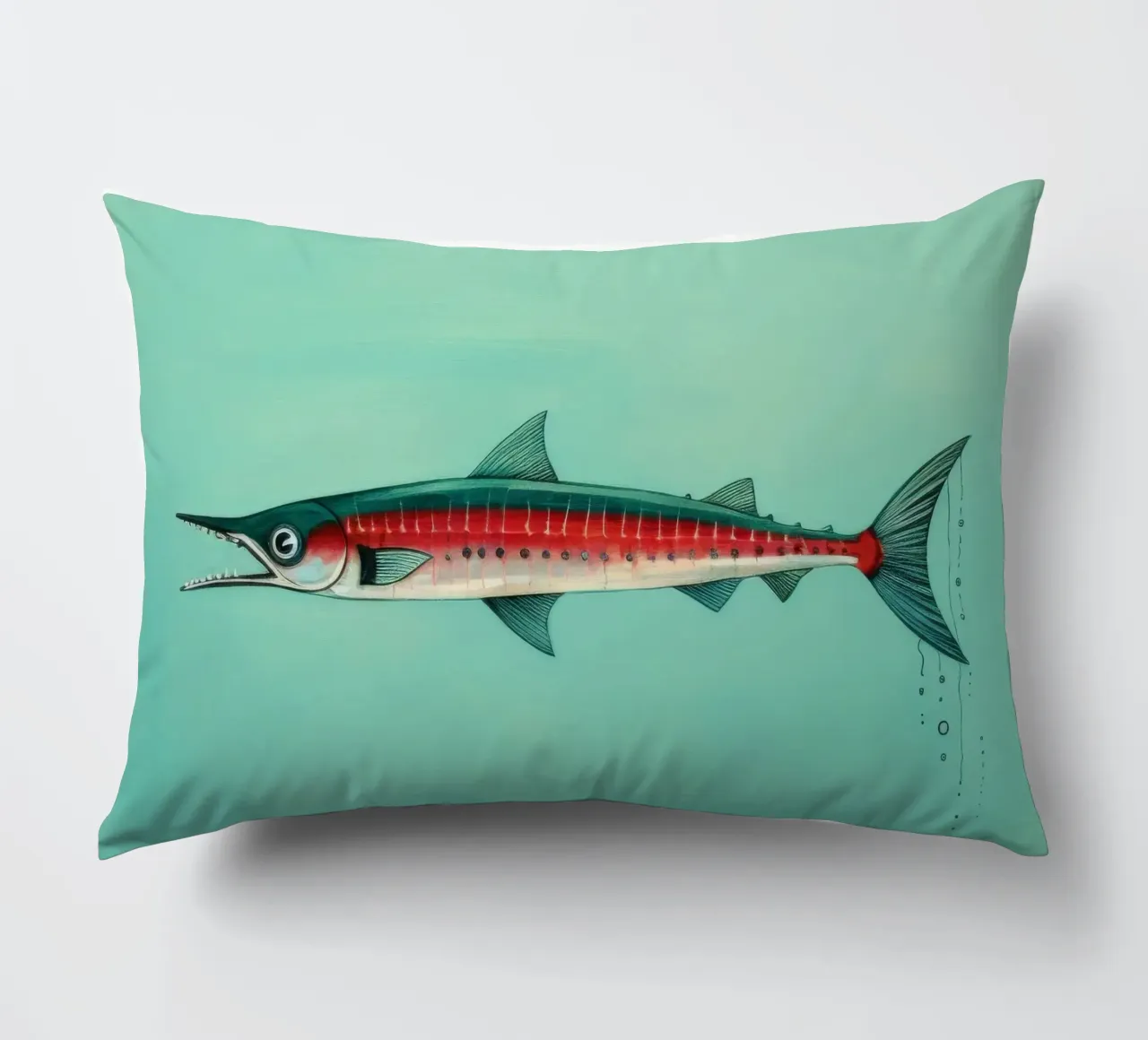 Barracuda minimo 2 cuscino da Minimal Animal Art