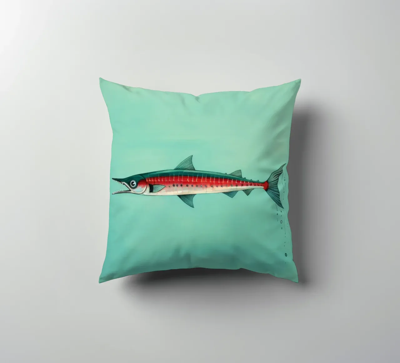 Barracuda minimo 2 cuscino da Minimal Animal Art