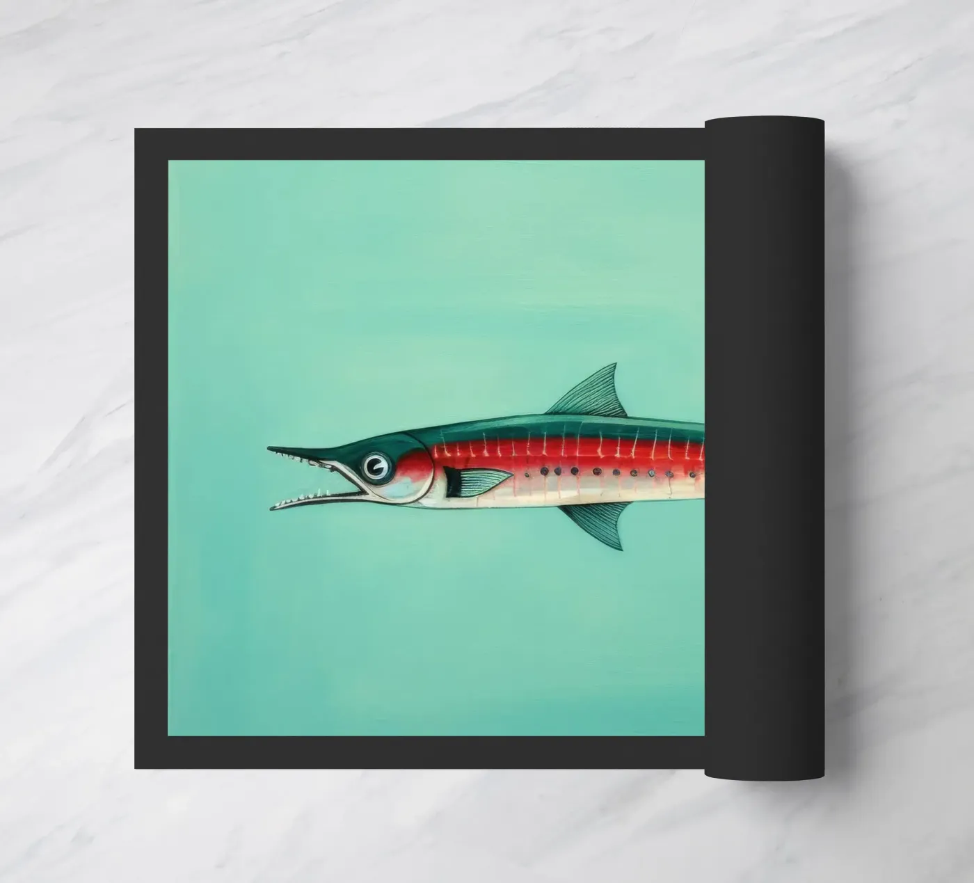 Minimum Barracuda deurmat van Minimal Animal Art