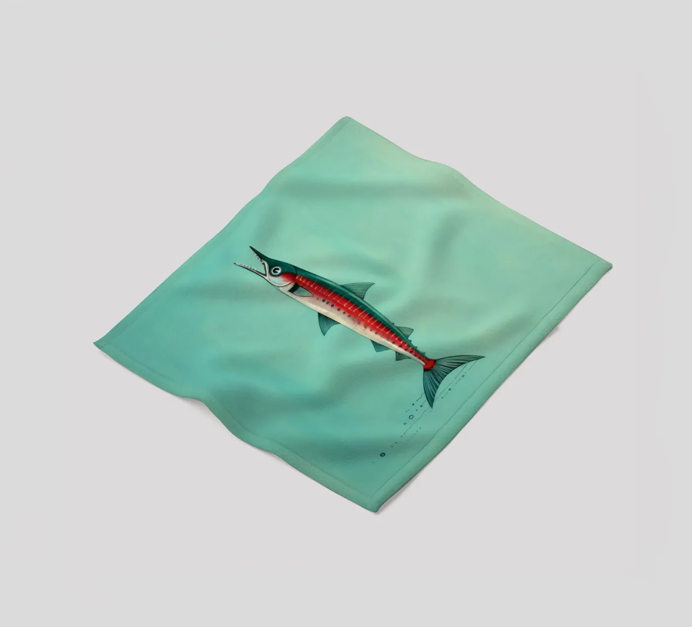 Minimum Barracuda Fleecedecke von Minimal Animal Art