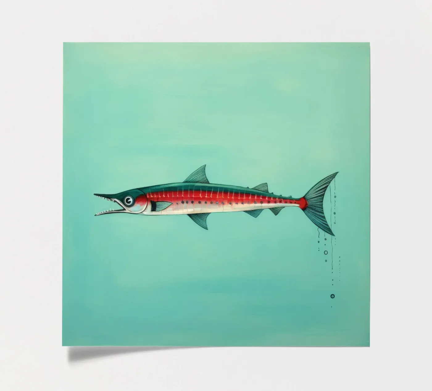 Minimum Barracuda sticker sheet by Minimal Animal Art