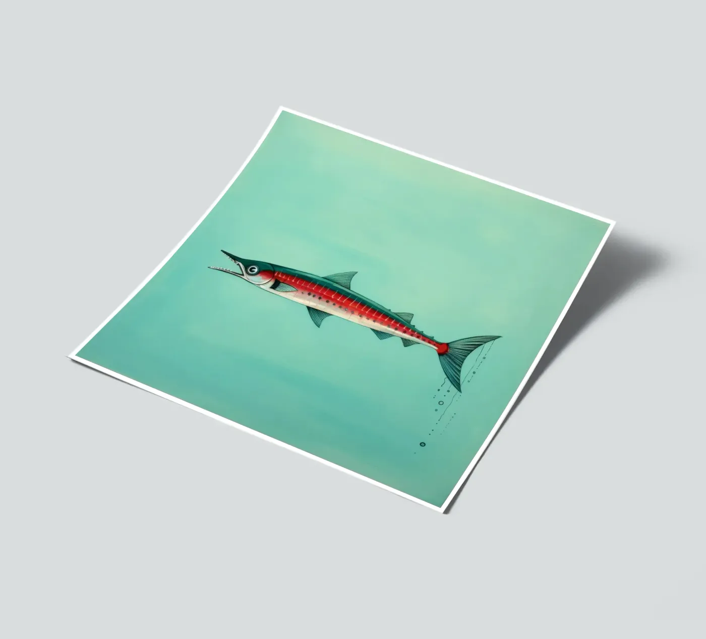 Minimum Barracuda sticker sheet by Minimal Animal Art