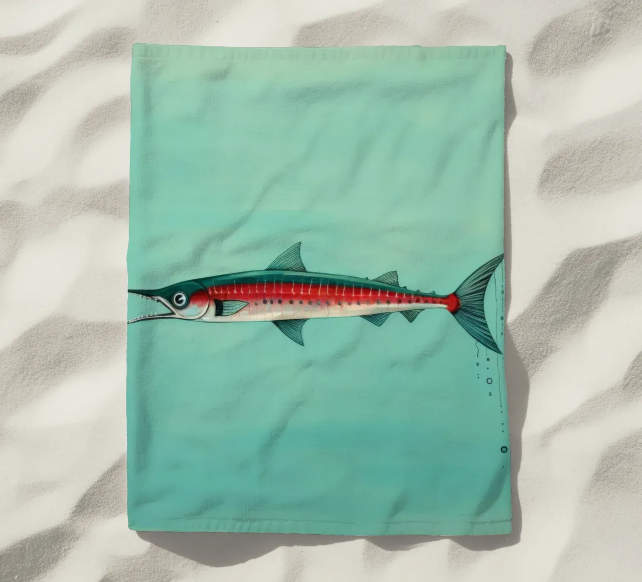 Barracuda minimo 2 telo mare da Minimal Animal Art