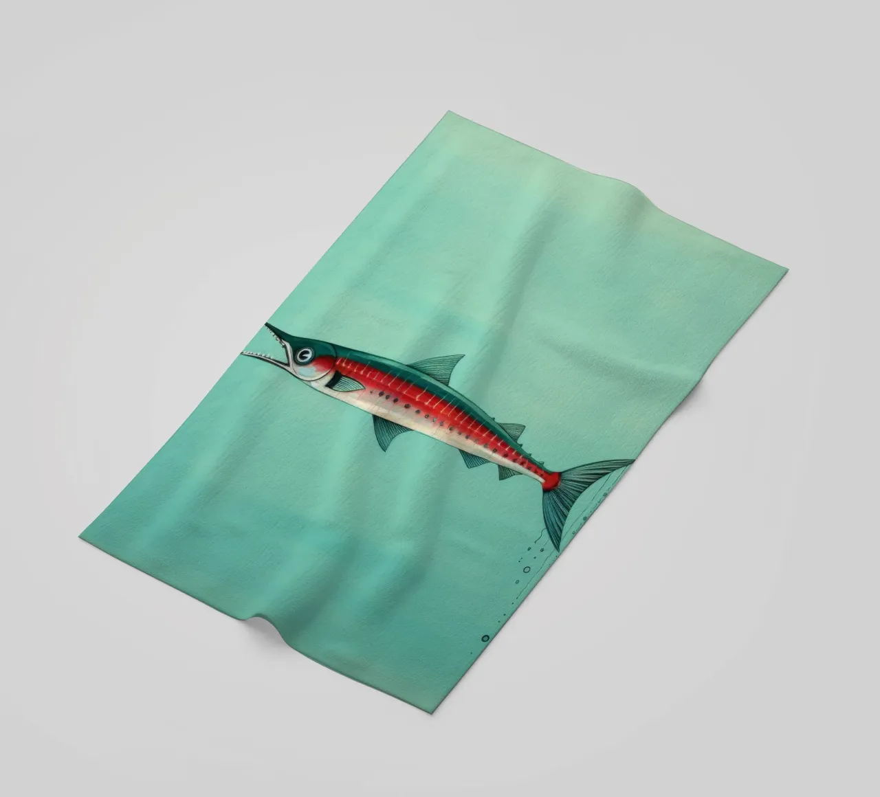 Barracuda minimo 2 telo mare da Minimal Animal Art